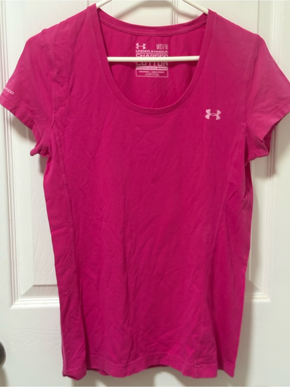 Under Armour Bright Pink Scoop Neck Short Sleeve Performance Tee